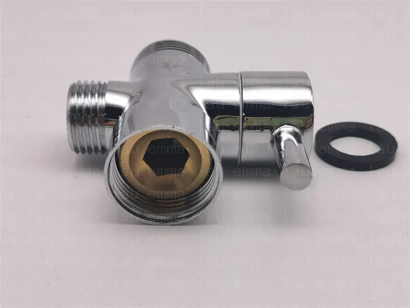 Three-way Water Diverter T-shaped Adapter Shower Diverters Connector Toilet Bidet Water Separator Faucet Splitter Valve