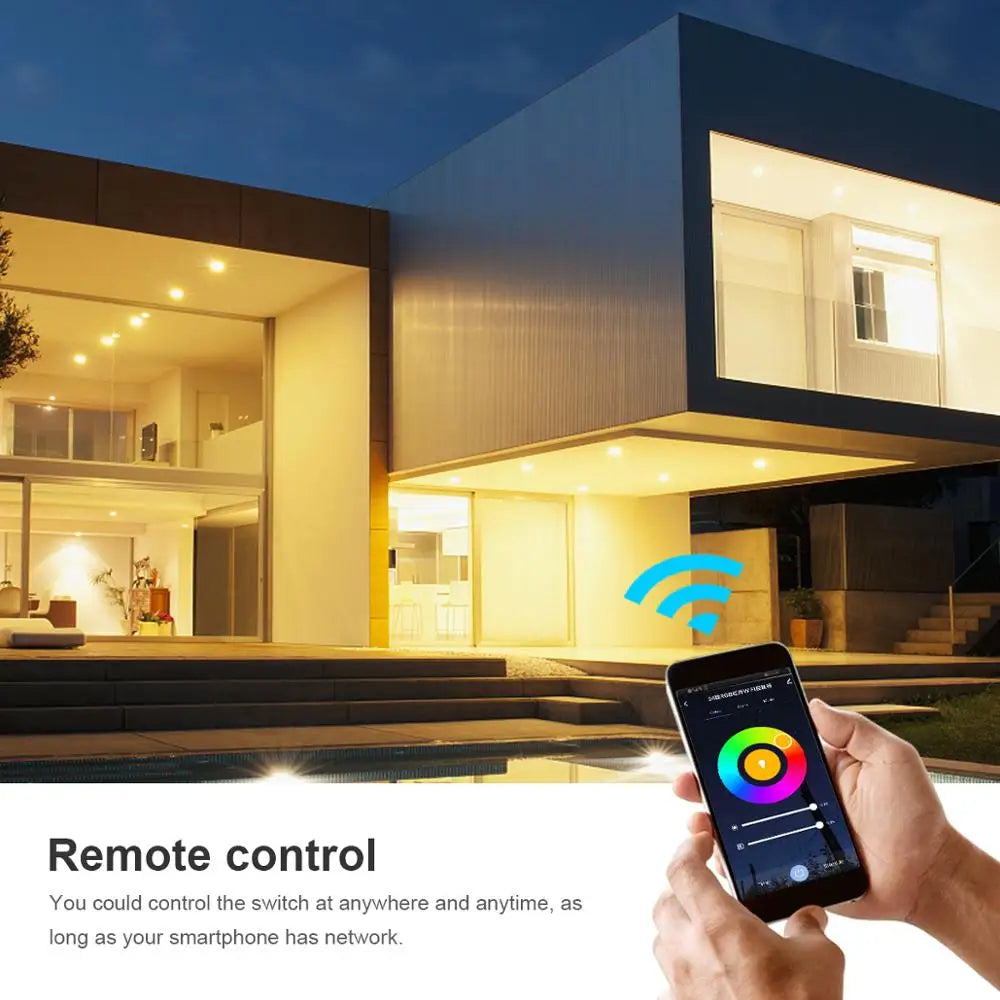 Lámpara LED inteligente WIFI Tuya Smart Life, tira de luces LED RGB con control por voz, funciona con Alexa y Google Home Assistant