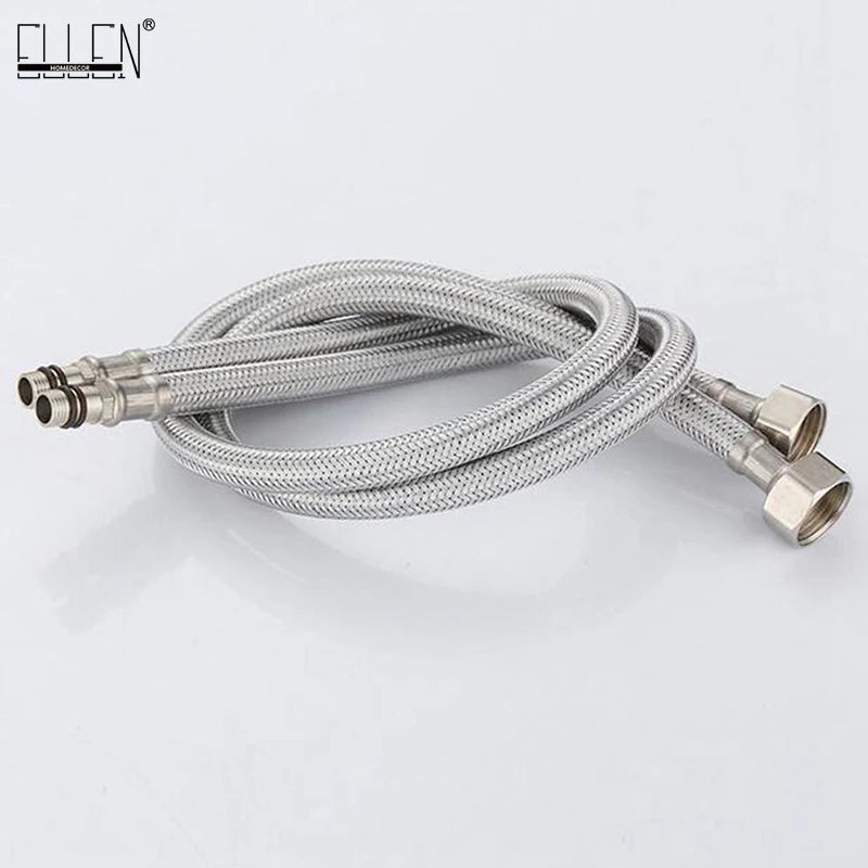 60cm Plumbing Hose 1 Pair G1/2" G3/8"Stainless Steel Flexible Cold / Hot mixer Faucet Water Supply Pipe Hoses Bathroom Parts