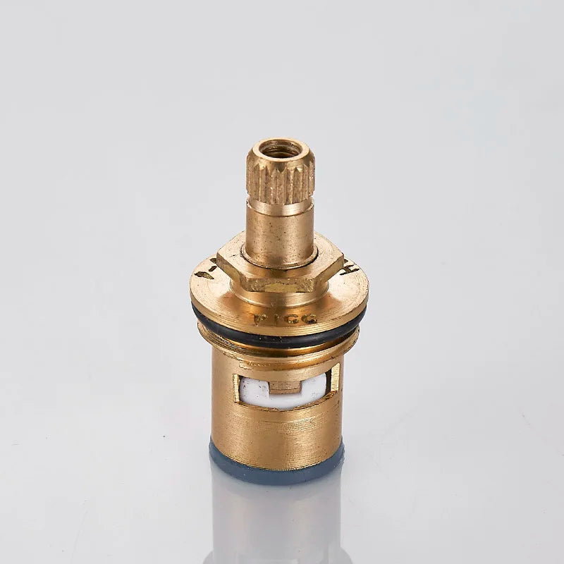 1/2 "Replacement Brass Ceramic Disc Tap Valve Quarter Turn Cartridges Gland Insert 20 Teeth Bathroom Faucet Accessories