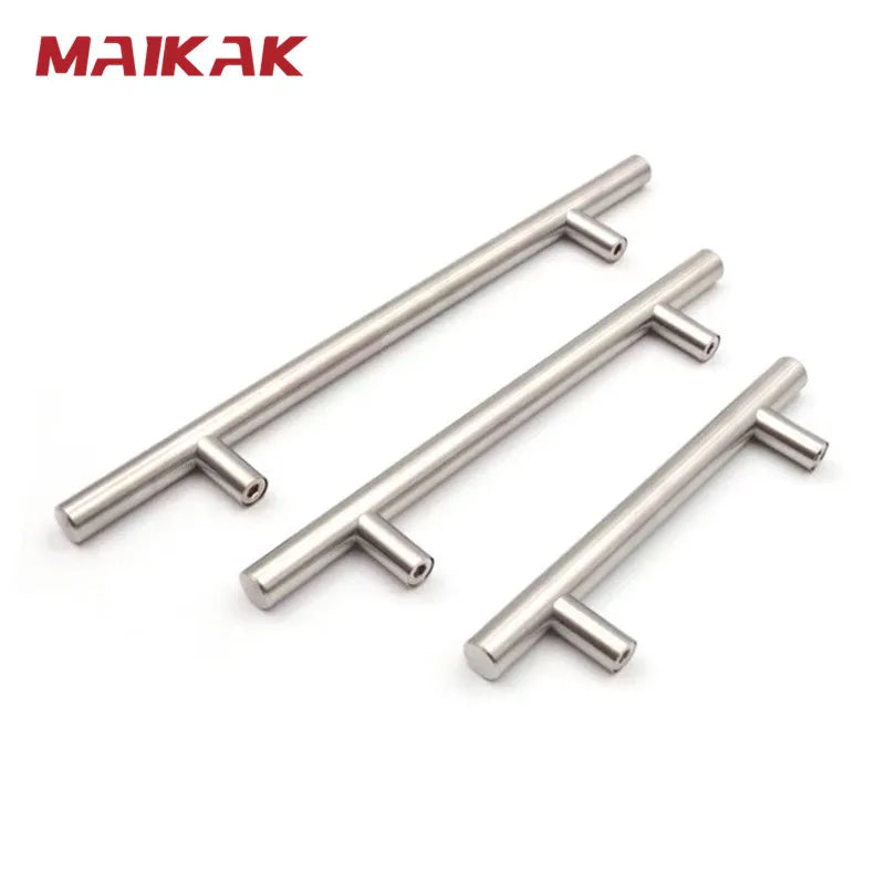 MAIKAK Modern Stainless Steel Kitchen Door Cabinet T Bar Handle Pull Knob Cabinet Knobs Furniture Handle Cupboard Drawer Handle