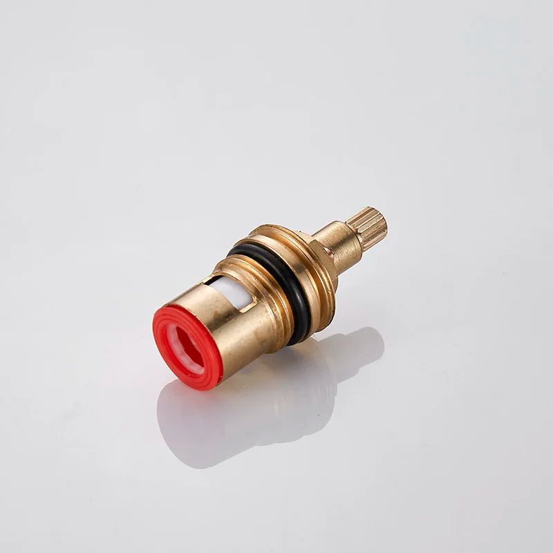 1/2 "Replacement Brass Ceramic Disc Tap Valve Quarter Turn Cartridges Gland Insert 20 Teeth Bathroom Faucet Accessories