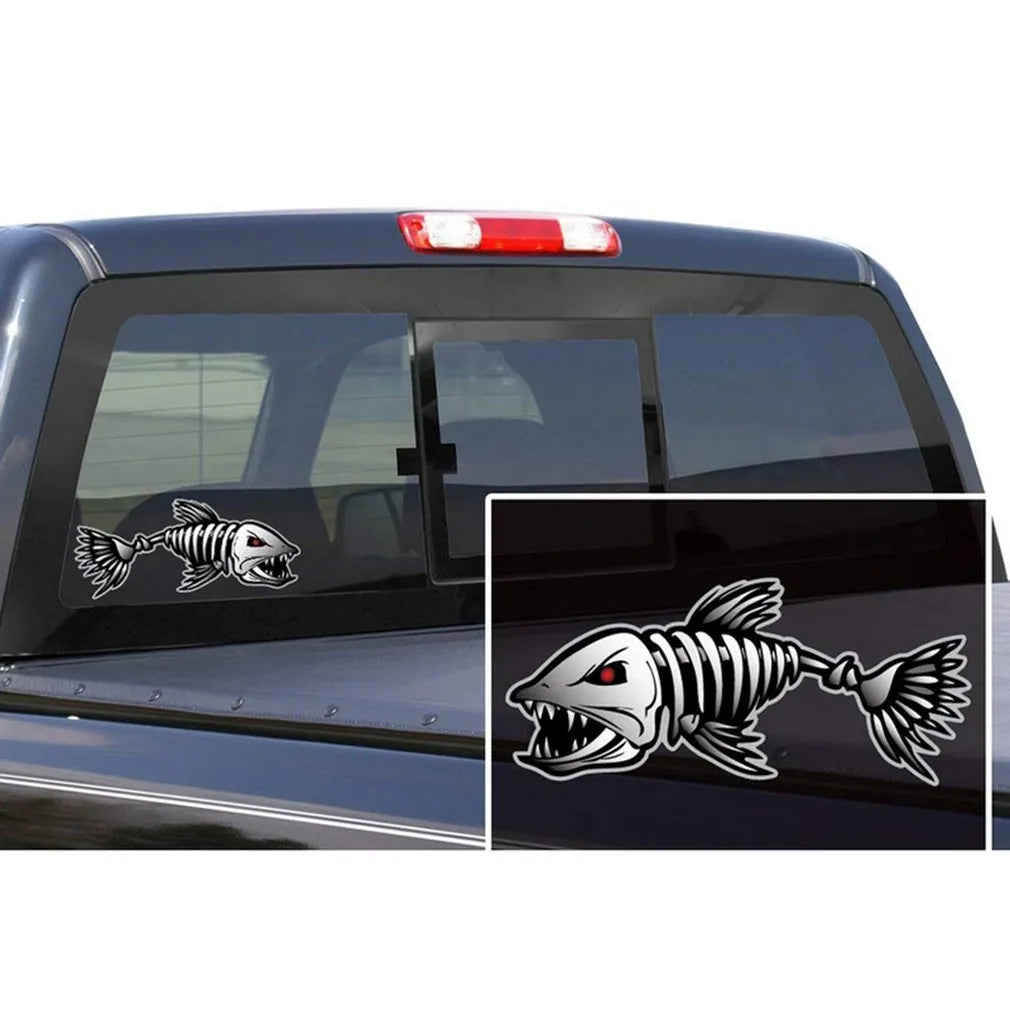 2PCS Skeleton Fish Bones R&L Vinyl Decals Stickers Kayak Fishing Boat Car (C022) Vehicle Accessories Parts