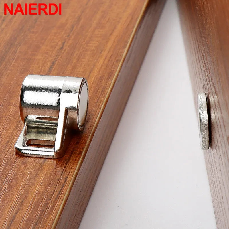 NAIERDI Magnet Cabinet Door Catch, Magnetic Furniture Door Stopper, Strong Powerful Neodymium Magnets Latch Cabinet Catches