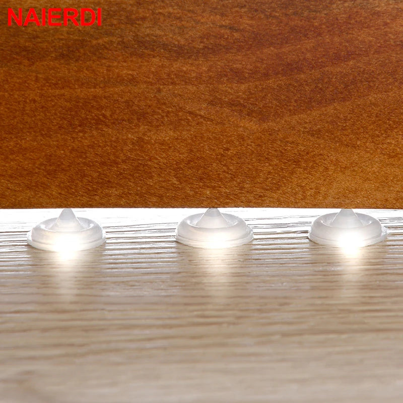 NAIERDI 40-80PCS Door Stops Self adhesive Silicone Rubber Pads Cabinet Bumpers Rubber Damper Buffer Cushion Furniture Hardware