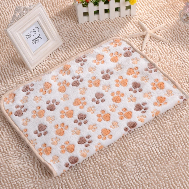 3 Sizes Cute Warm Pet Bed Mat Cover Towel Handcrafted Cat Dog Fleece Soft Blanket for Small Medium Large dogs Puppy Pet Supplies