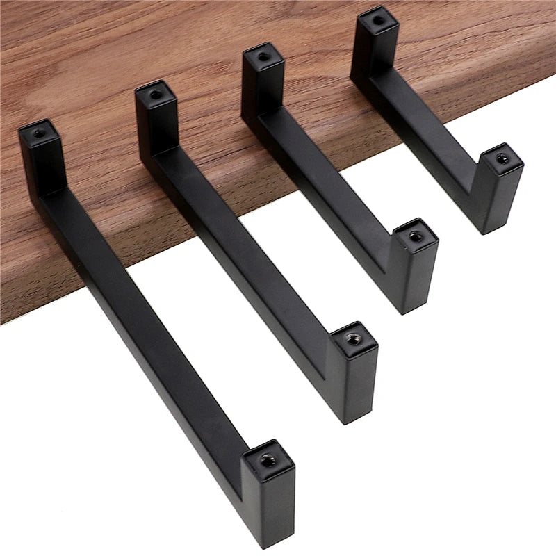 RUNBAZEF Modern Black Cabinet Handle Square Furniture Hardware Stainless Steel Kitchen Door Knobs Cupboard Wardrobe Drawer Pulls