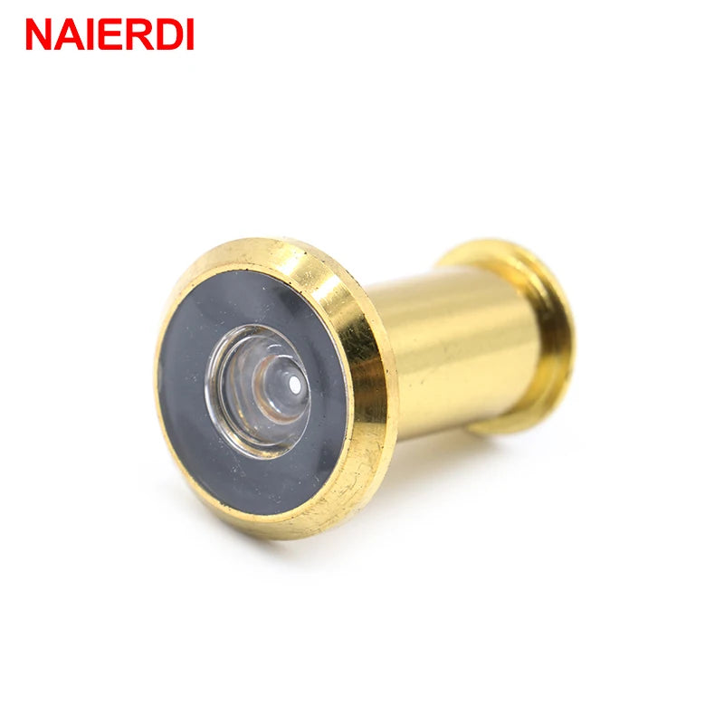 NAIERDI Door Viewer 200 Degree Wide Angle Peephole Security Hidden Door Adjustable Glass Lens For Furniture Hardware Tools