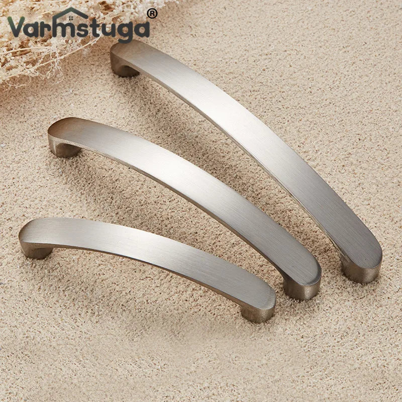 VARMSTUGA Cabinet Handles Kitchen Door Handles Drawer Knobs Aluminum Alloy Wardrobe Door Handles Brushed Modern Style Hardware