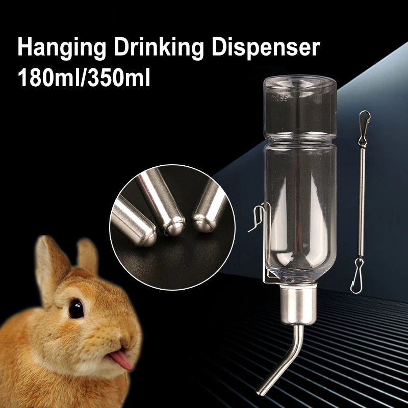 180ML/350ML Plastic Hamster Drinking Bottle Cage Water Bottle Dispenser For Bunny Guinea Pig Rabbit Squirrel Small Pet Feeder