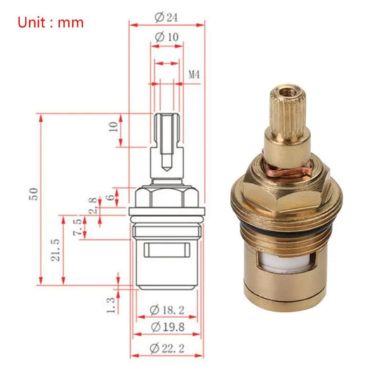 Brass Ceramic Tap Valve Faucet Cartridge Bathroom Hot Cold Water Mixer Valve