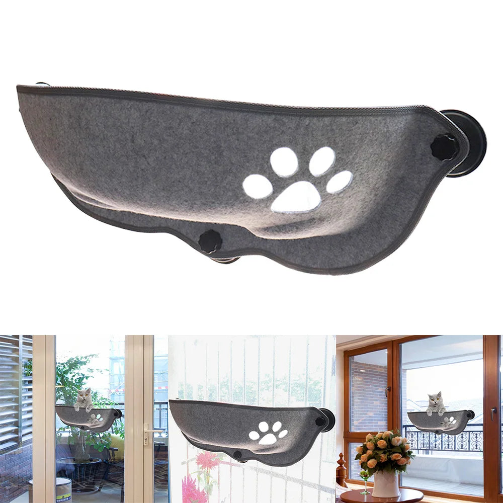 Cat Window Hammock With Strong Suction Cups Pet Kitty Hanging Sleeping Bed Storage For Pet Warm Ferret Cage Cat Shelf Seat Beds