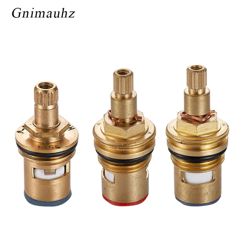 1/2 "Replacement Brass Ceramic Disc Tap Valve Quarter Turn Cartridges Gland Insert 20 Teeth Bathroom Faucet Accessories