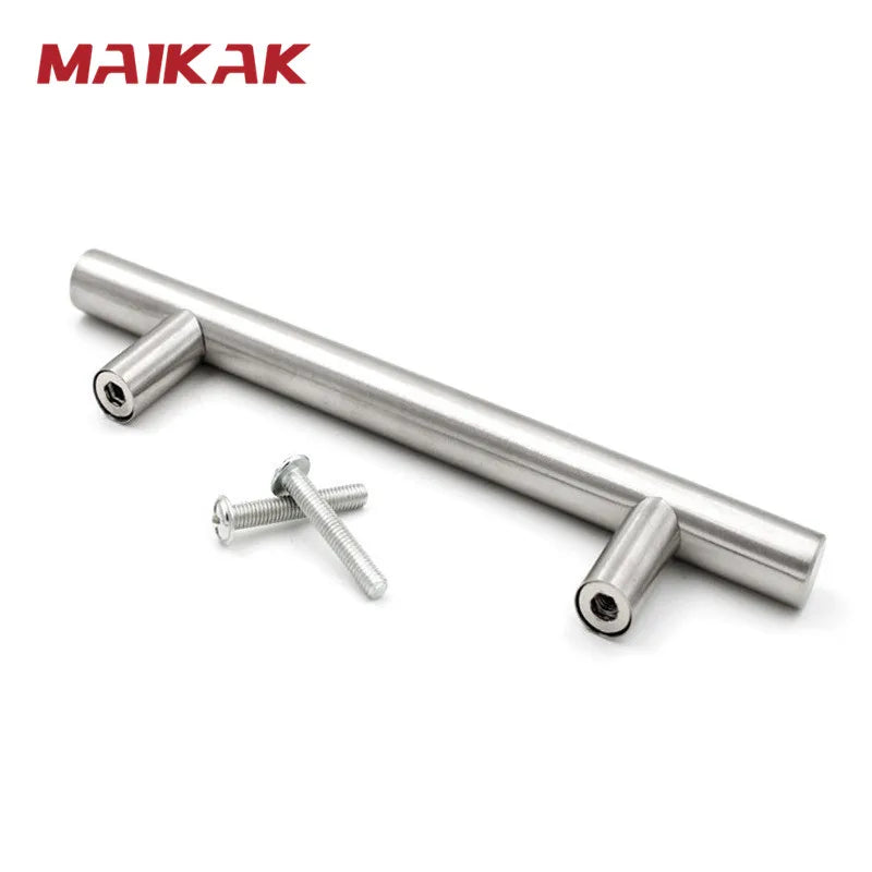 MAIKAK Modern Stainless Steel Kitchen Door Cabinet T Bar Handle Pull Knob Cabinet Knobs Furniture Handle Cupboard Drawer Handle