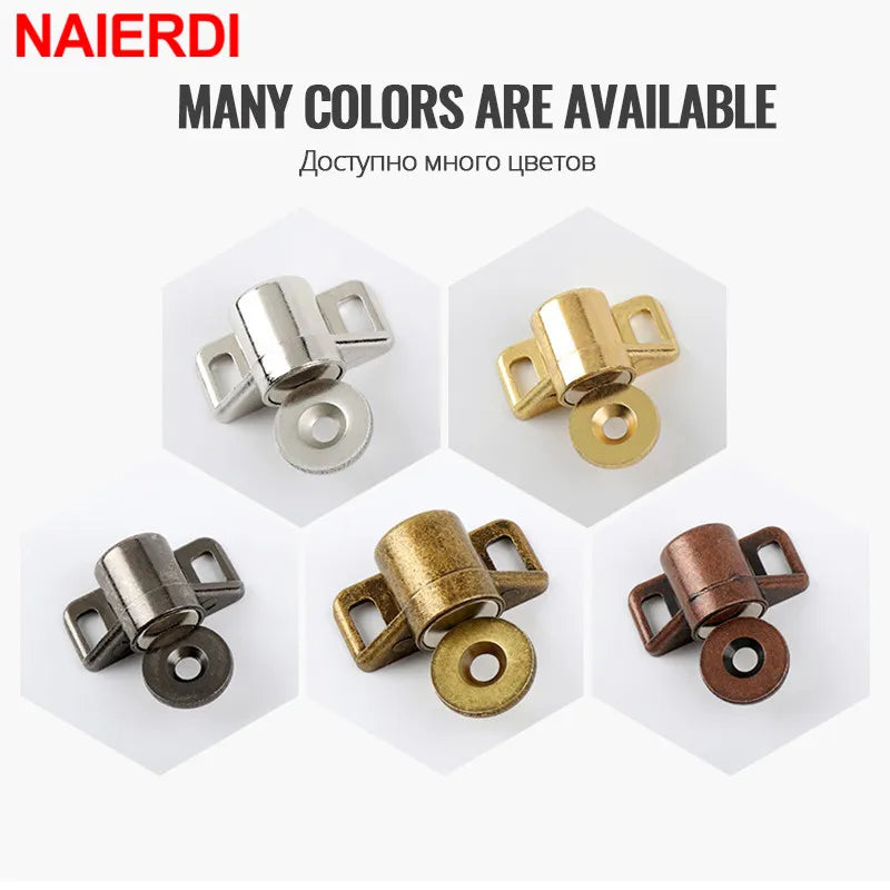 NAIERDI Magnet Cabinet Door Catch, Magnetic Furniture Door Stopper, Strong Powerful Neodymium Magnets Latch Cabinet Catches