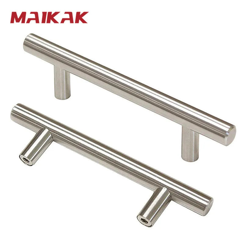 MAIKAK Modern Stainless Steel Kitchen Door Cabinet T Bar Handle Pull Knob Cabinet Knobs Furniture Handle Cupboard Drawer Handle