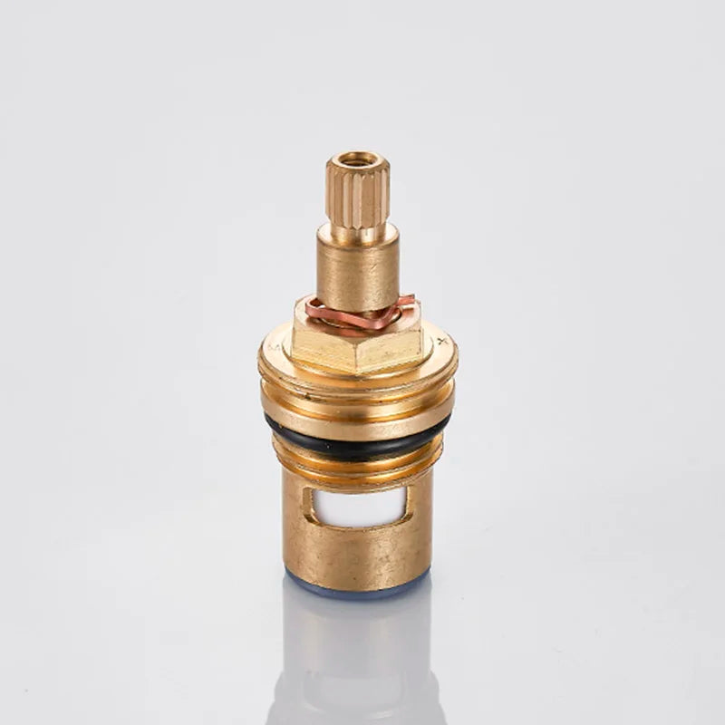 1/2 "Replacement Brass Ceramic Disc Tap Valve Quarter Turn Cartridges Gland Insert 20 Teeth Bathroom Faucet Accessories