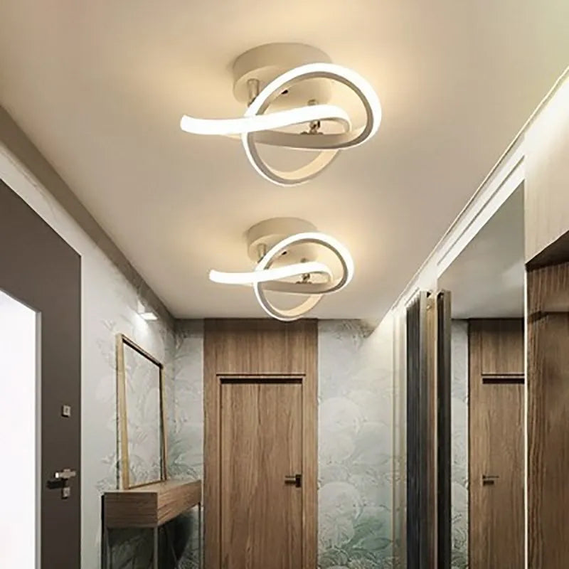 Luces de techo de pasillo con tira de LED, lámparas de sala de estar minimalistas modernas para balcón, entrada, escalera, accesorios de decoración del hogar, brillo LED