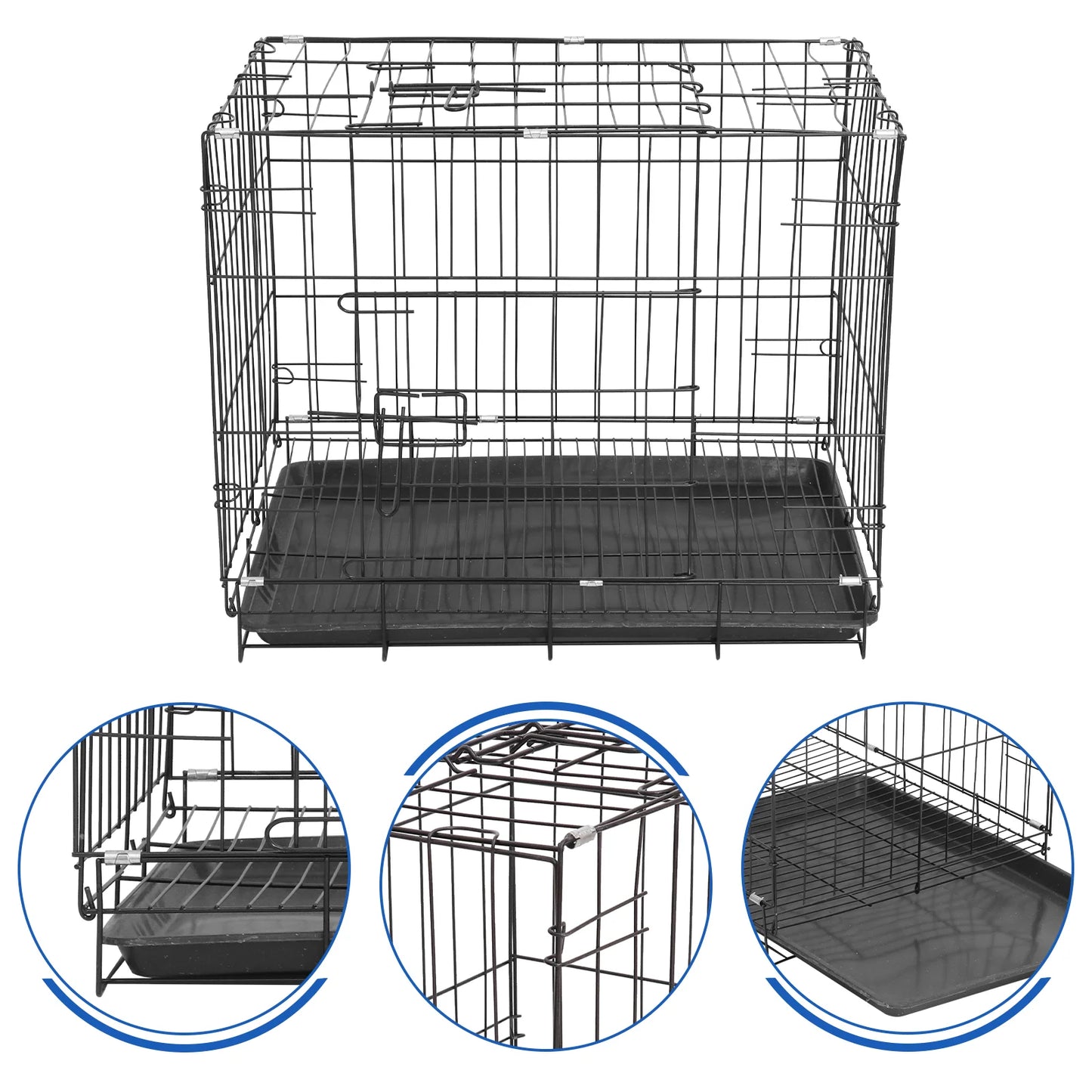 Folding With Toilet Dog Cage Poodle Small And Medium Dog Cat Cage Rabbit Cage Pet Cage(Pink) Crates-f- houses & Crates|-f-|