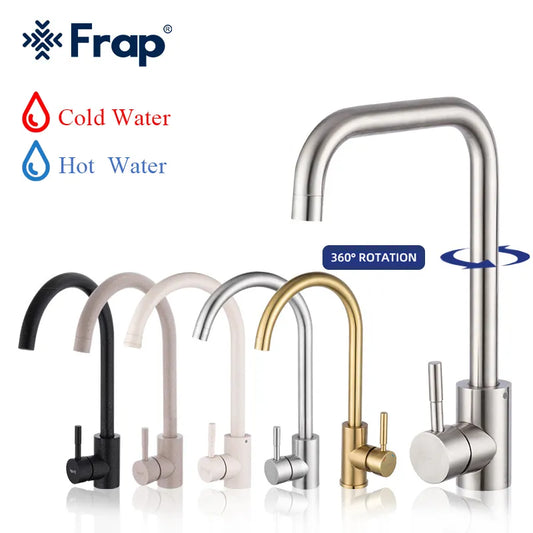 Frap Kitchen Faucets Stainless Steel Kitchen Mixer Single Handle Single Hole Kitchen Faucet Mixer Sink Tap Kitchen Faucet Y40107