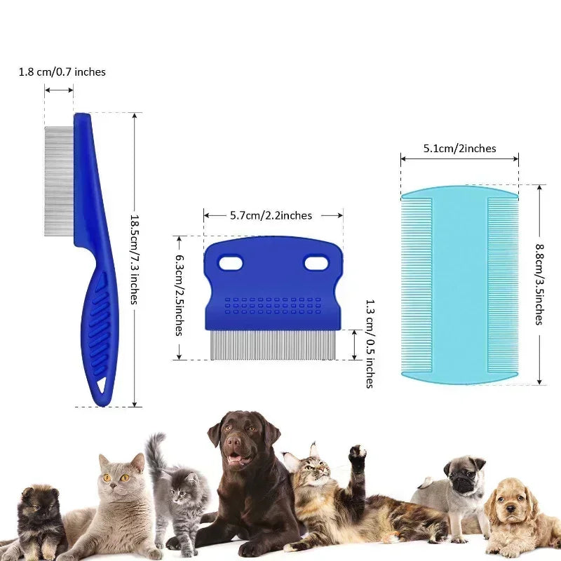 Pet Comb Pet Tear Stain Remover Dog Grooming Comb Gently Removes Mucus and Crust Small Lice Flea Combs for Dogs Cats Supplies