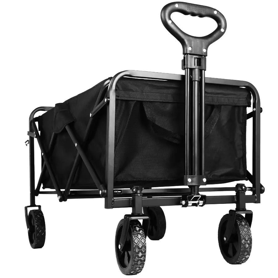 Carro plegable de gran capacidad para trabajo pesado, carrito de compras para playa, jardín, carrito de arrastre, carrito de uso general portátil para exteriores, plegable