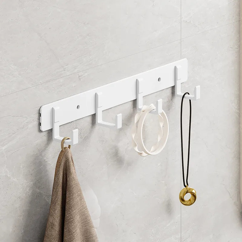 Gancho blanco para toallas, gancho para ropa de baño, gancho para abrigos, gancho para batas, accesorios para sala de estar y cocina