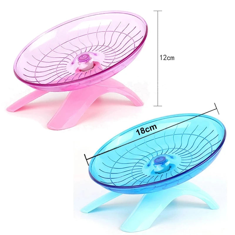 Pet Hamster Running Wheel Mute Flying Saucer Steel Axle Wheel Running Disc Toys Cage Small Animal Hamster Accessories