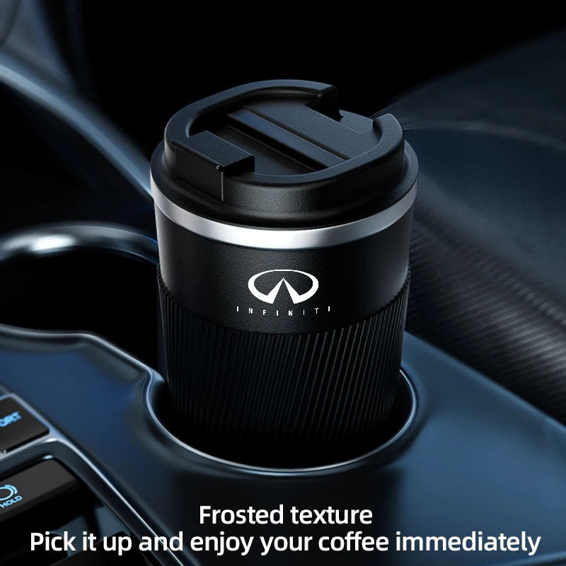 510ml Car Mug Coffee Cup with Cover Stainless Steel Hot And Cold Coffee Cup For Infiniti FX35 Q50 Q30 ESQ QX50 QX60 QX70 EX JX35