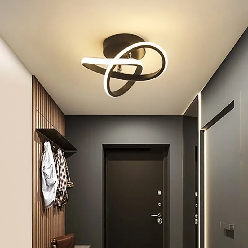 Luces de techo de pasillo con tira de LED, lámparas de sala de estar minimalistas modernas para balcón, entrada, escalera, accesorios de decoración del hogar, brillo LED