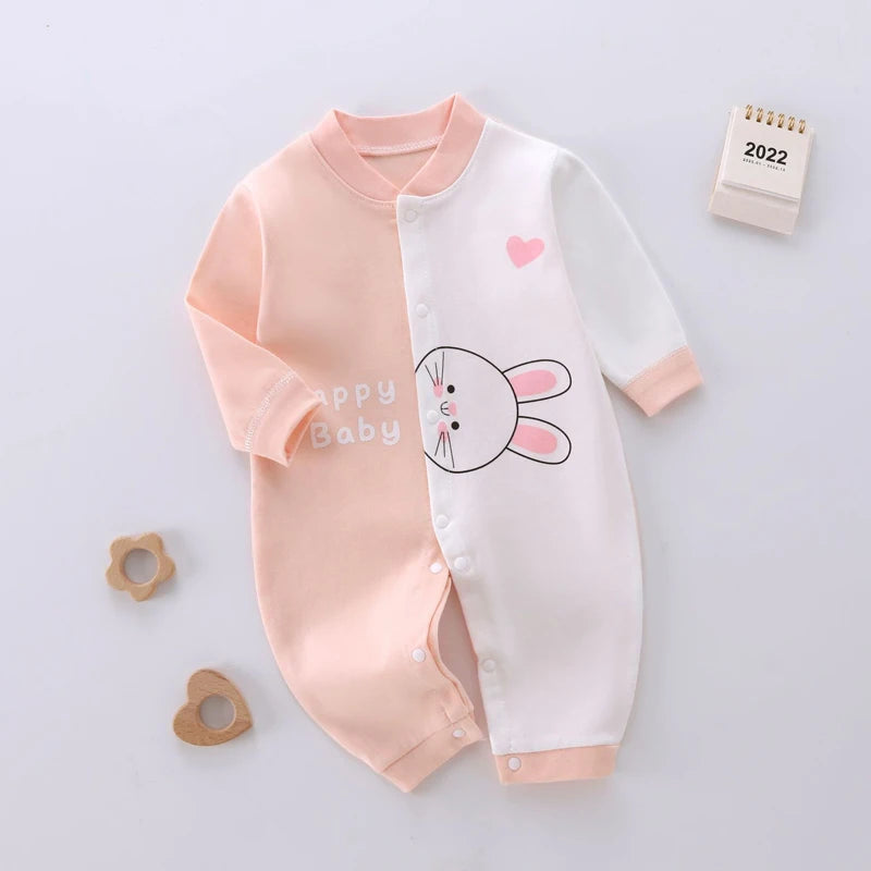 2024 Baby Onesie Autumn Winter Long Sleeve Combed Cotton Cartoon Bear Dinosaur Print Romper Boys Girls Underwear Infant Clothes