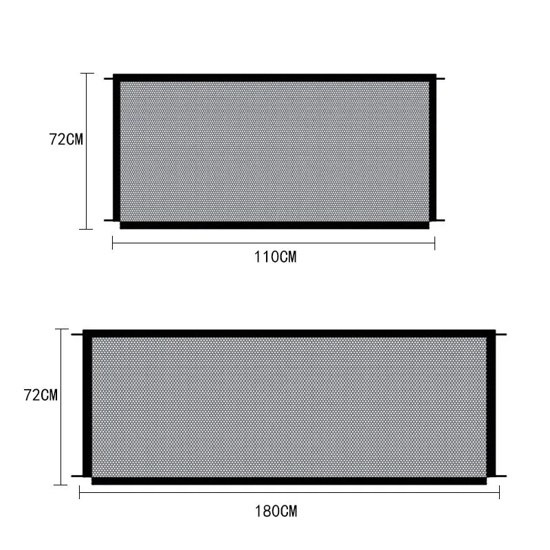 Pet Dog Gate Safety Enclosure  Ingenious Mesh Folding Dog Fence For Indoor and Outdoor Pet Supplies