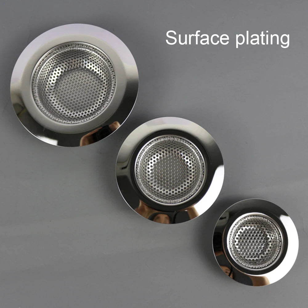 7cm/9cm/11cm Stainless Steel Bath Sink Drain Strainer Kitchen Sink Hole Mesh Filter Trap Sink Waste Screen Accessories Dropship