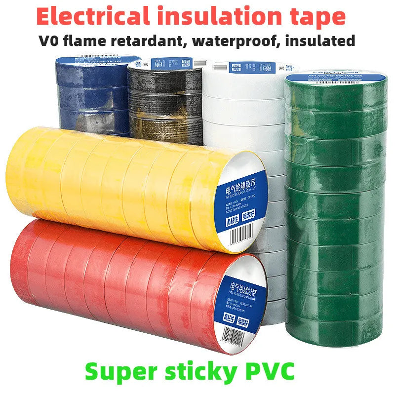 5 PCS,Electrical Tape,Insulation Tape,Electrical Tape,Ultra-Thin and Ultra-Adhesive PVC Waterproof Tape, 1 Roll OF 9 Meters