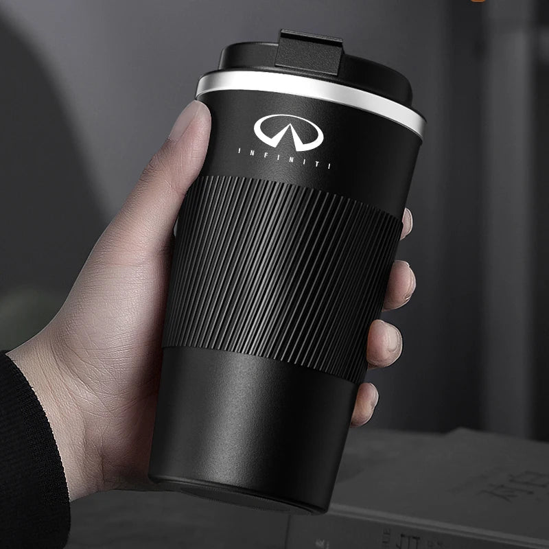 510ml Car Mug Coffee Cup with Cover Stainless Steel Hot And Cold Coffee Cup For Infiniti FX35 Q50 Q30 ESQ QX50 QX60 QX70 EX JX35