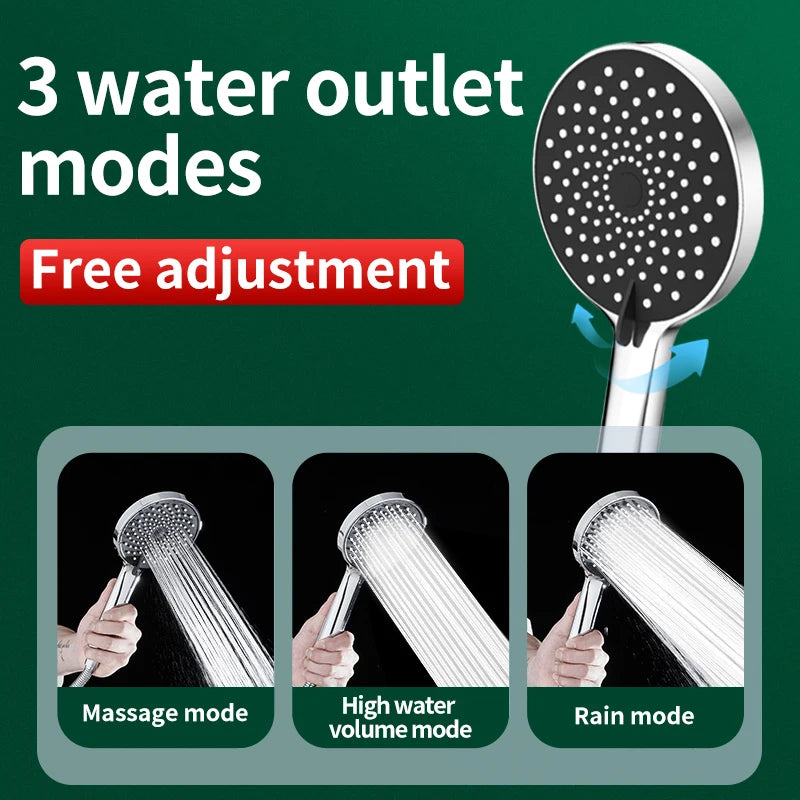 Bathroom Pressurized Hand Shower Package Accessories Shower Nozzle Large Water Output 5 Models Universal Adaptation