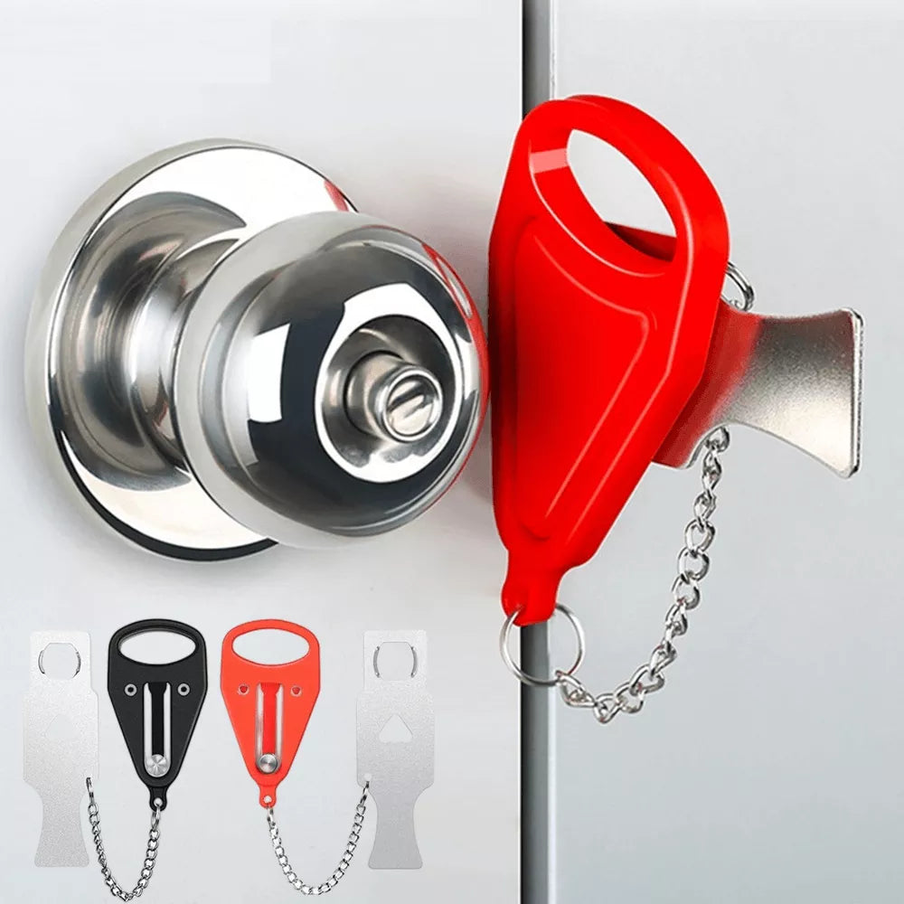 Portable Door Lock Safety Latch Metal Lock Home Room Hotel Anti Theft Security Lock Travel Accommodation Door Safety Loc