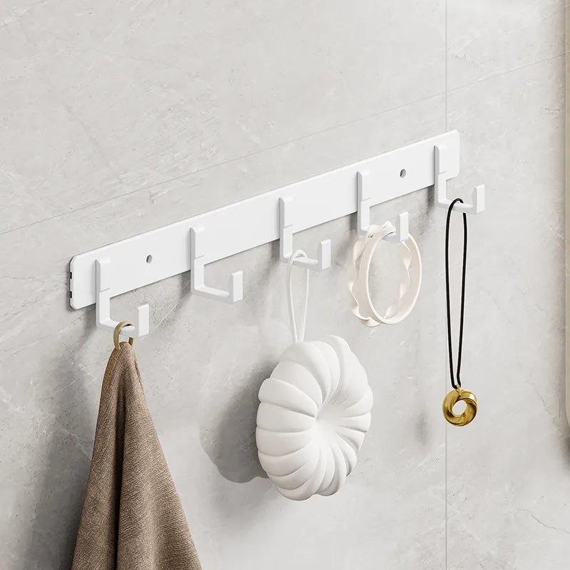 Gancho blanco para toallas, gancho para ropa de baño, gancho para abrigos, gancho para batas, accesorios para sala de estar y cocina