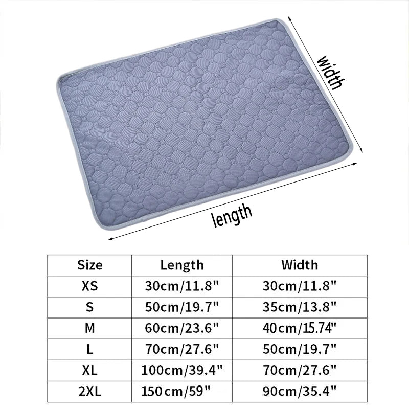 Pet Pee Pads Mat Washable Dog Urine Mat Reusable Car Seat Sofa Waterproof Absorbent Puppy Cat Training Diaper Mat Pet Supplies