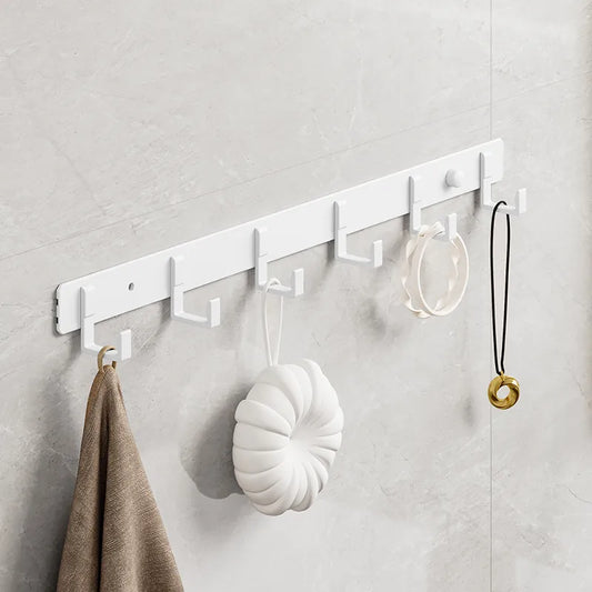 Gancho blanco para toallas, gancho para ropa de baño, gancho para abrigos, gancho para batas, accesorios para sala de estar y cocina